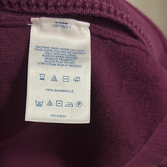 Lands' End Women's Purple Cardigan Sweater - Picture 3 of 5